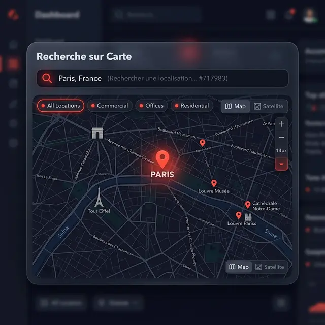 Recherche sur Carte